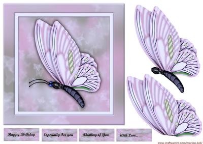 Beautiful Butterfly in Lavender