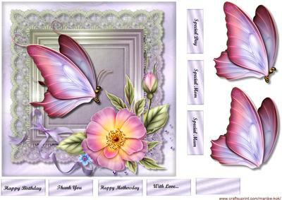 Butterfly Kisses Quick Card