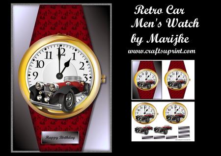 Men's Watch Retro Car Mini Kit