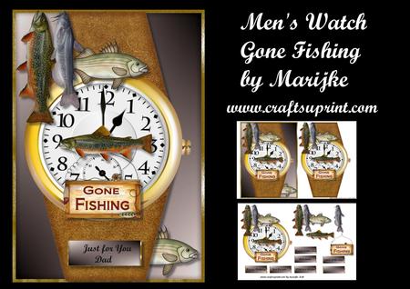 Men's Watch Gone Fishing Mini Kit