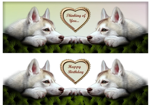 Large Dl Card Thinking Of You