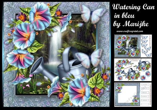 Watering Can In Bleu Mini Kit