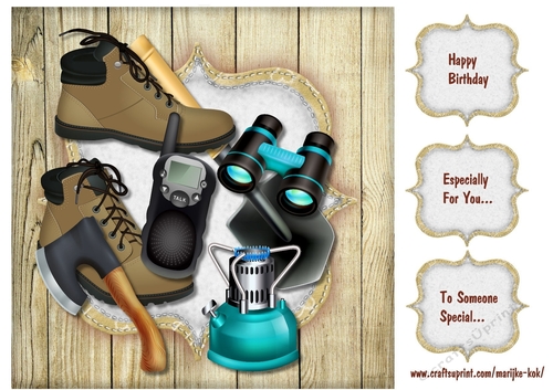 Male card Topper Outdoor Camping