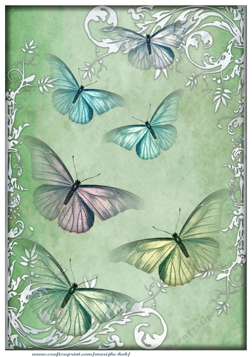 A4 Vintage Butterflies 