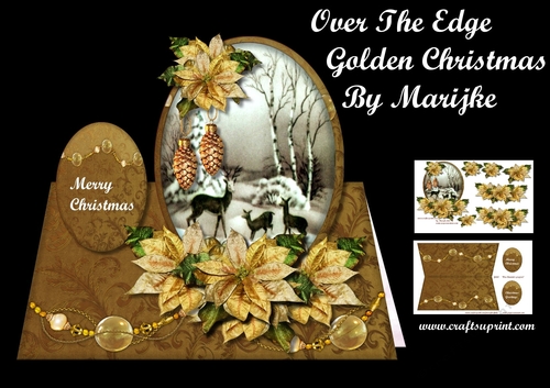 Over The Edge Golden Christmas Mini Kit