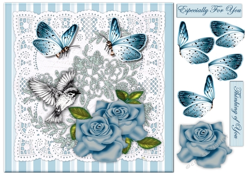 Roses & Butterflies Topper