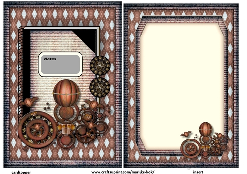 Male card Just a Note...Steampunk
