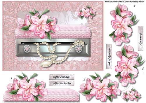 Pink Orchids Jewellery Box