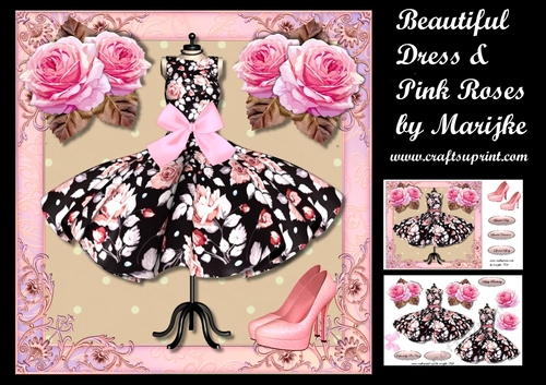 Beautiful Drss & Pink Vintage Roses Mini Kit