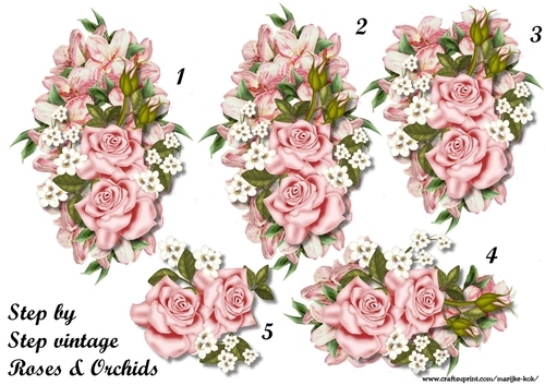 Step By Step Vintage Roses & Orchids