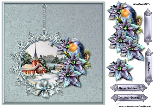 Christmas Church In Classic Frame