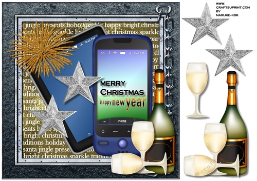 Male  Card Christmas & new year