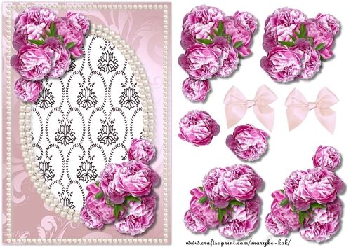 Elegant pearls and peonies
