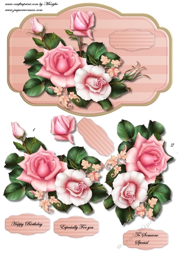 Pink Roses Panel 2