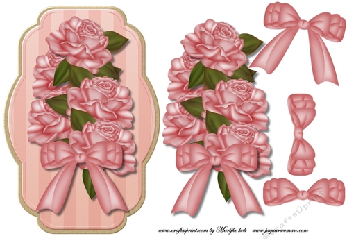 Pink Vintage Roses panel