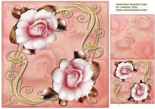 Swirls & Blush wedding roses Topper