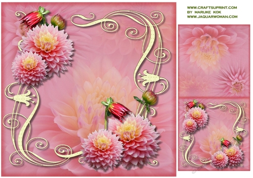 Swirls & Delightful dahlias Topper