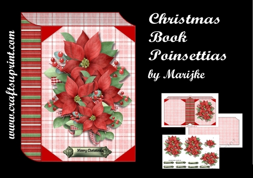 Book Christmas poinsettias Mini Kit
