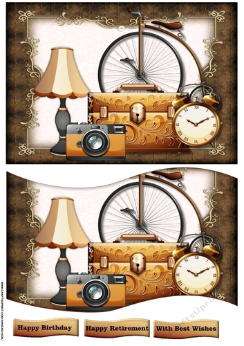 Male  Wave card Retro