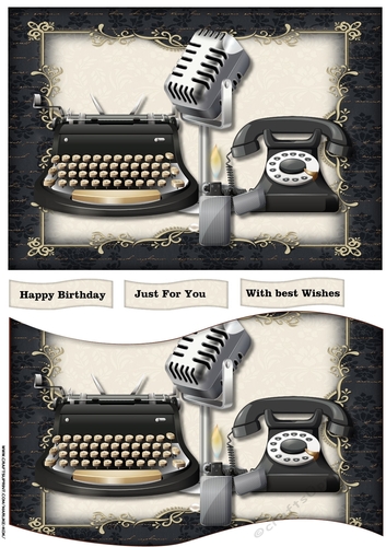 Male Wave Card Typewrither