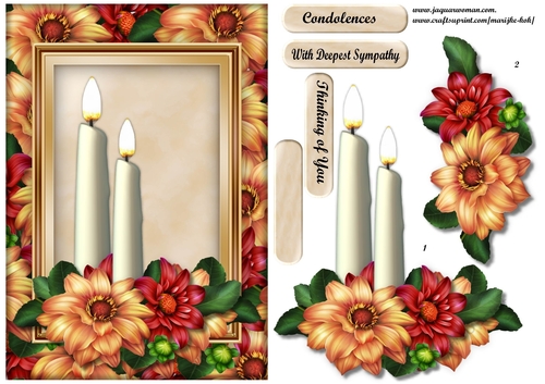 Sympathy Candles  Dahlias 