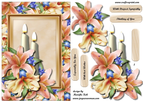 Sympathy Candles & Lilies