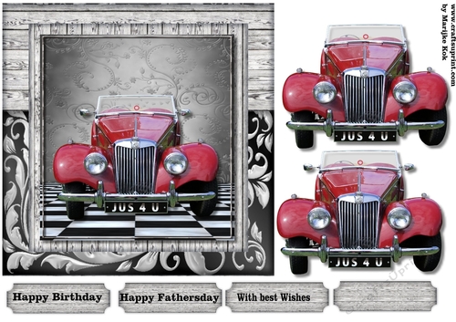 Male card VintageMG