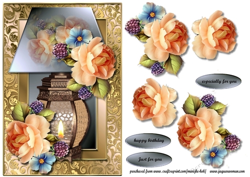 Classic Lamp & English  Roses
