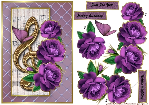 Music & Roses Golden Wedding