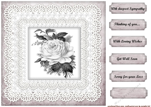 Sympathy Lace & Roses