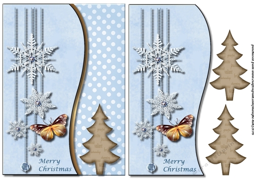 Christmas card Snowflakes