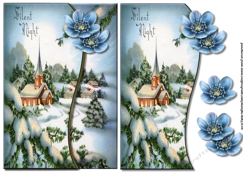 Silent Night Christmas card
