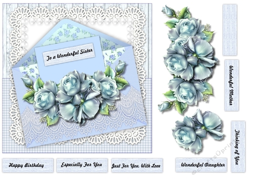 Envelop Card & Porcelain Roses
