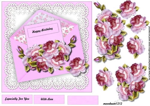 Envelop Card & English Roses