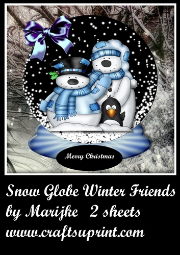 Snow Globe Winter Friends Christmas Mini Kit