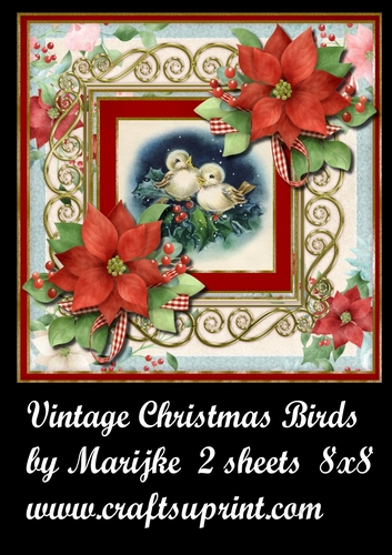 Vintage Christmas Birds Mini Kit