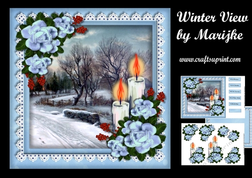Winterview and  Bleu Ice Roses Mini Kit