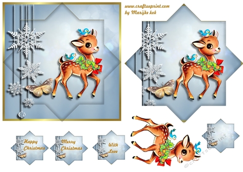 Christmas topper Cute Deer