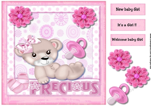 New baby Girl Topper