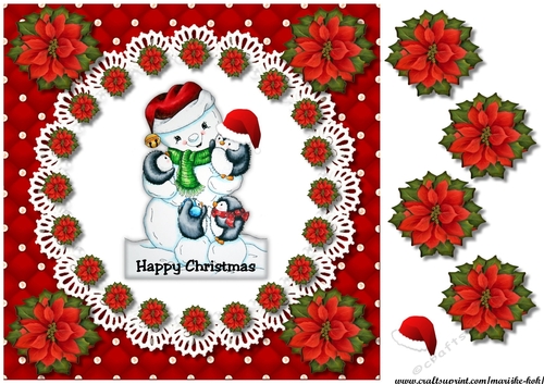 Cute Christmas  snowman friends