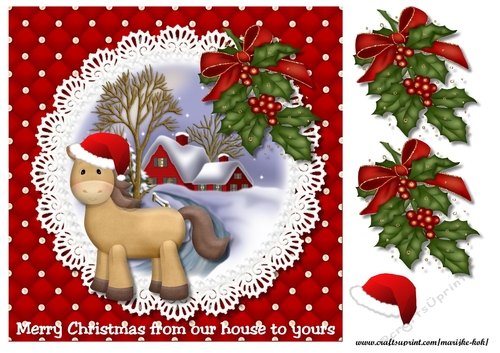 Cute Horse Christmas card