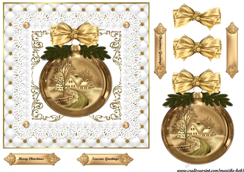 Golden Christmas  Bauble