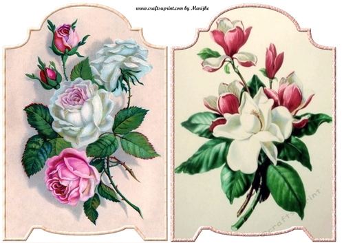 Screen Card Toppers  Vintage Floral