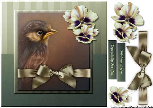 Precious Bird  Card Topper