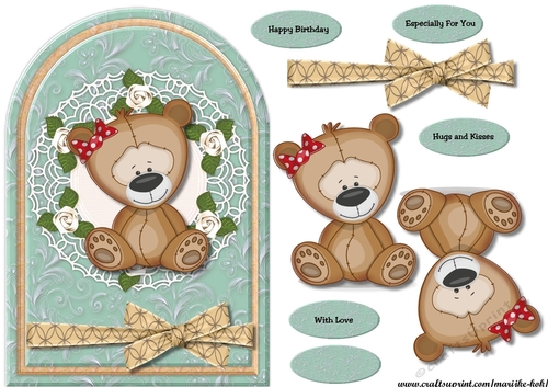 Arch Topper Cute Birthday Teddie