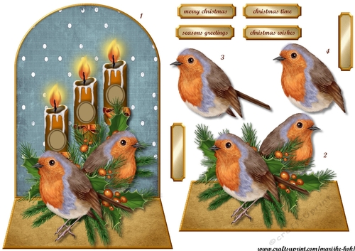Robins Christmas Arch Topper