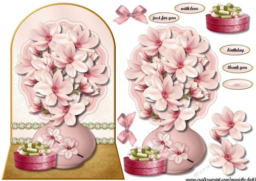Magnolia Blossoms Arch Topper