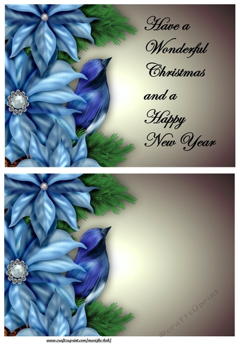 Beautiful Christmas card Topper & Verse