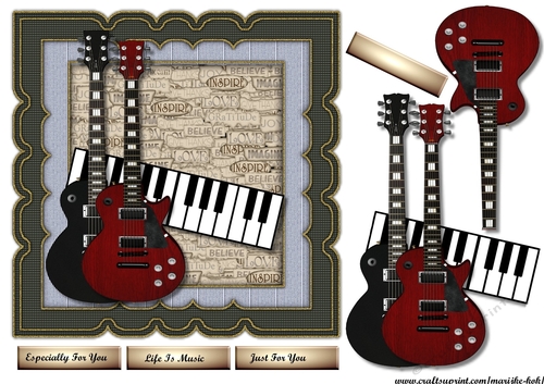 Life Is Music Scallop Topper