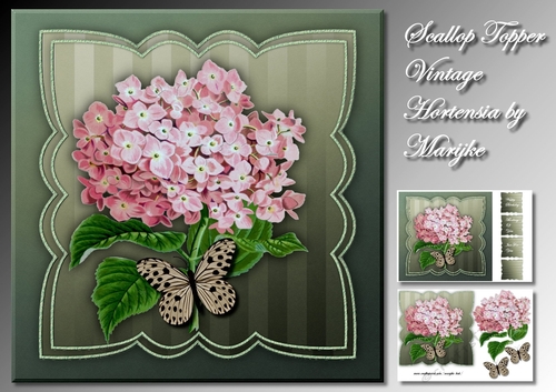 Scallop Topper Vintage Hortensia Mini Kit